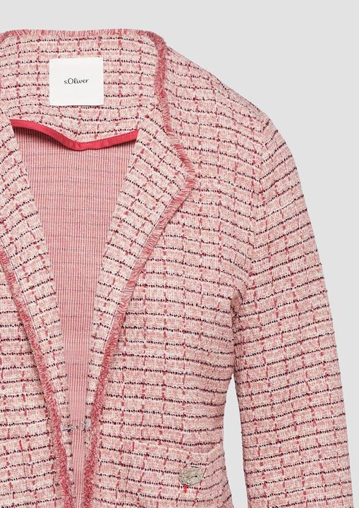 Produktbild S.Oliver Indoor-Jacke Bouclé-Jacke mit Fransen (48)
