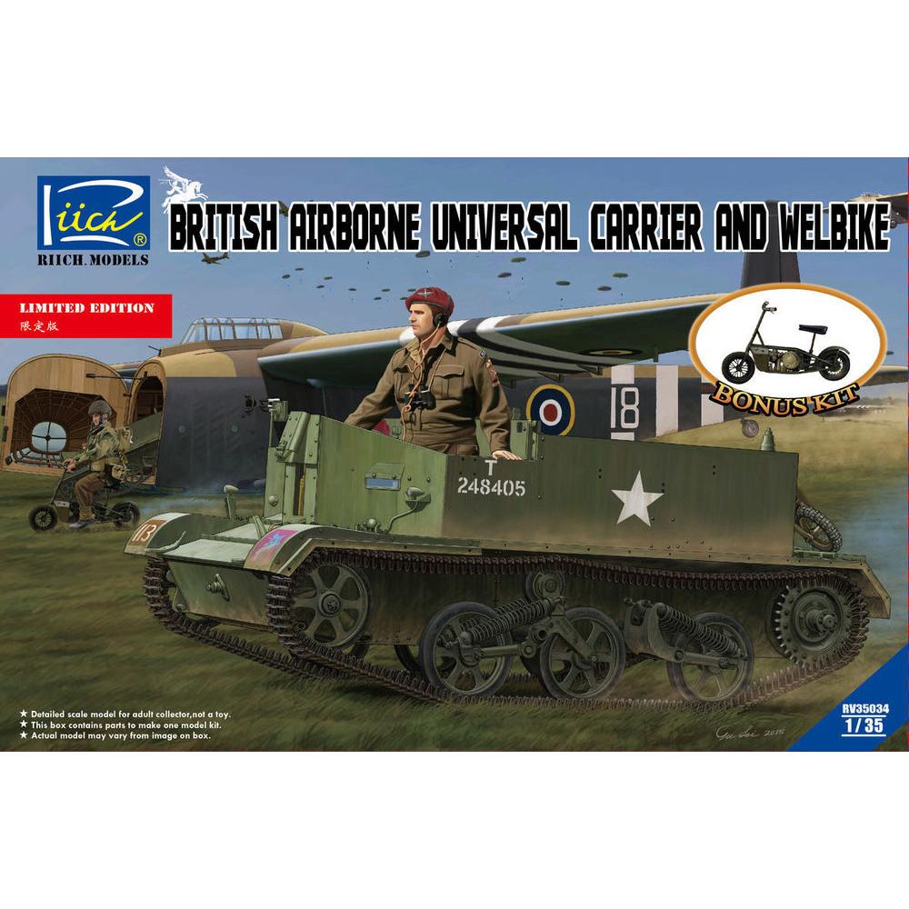 Riich Models British Airborne Universal CarrierMk.III & Welbike Mk.2(Limited Edition