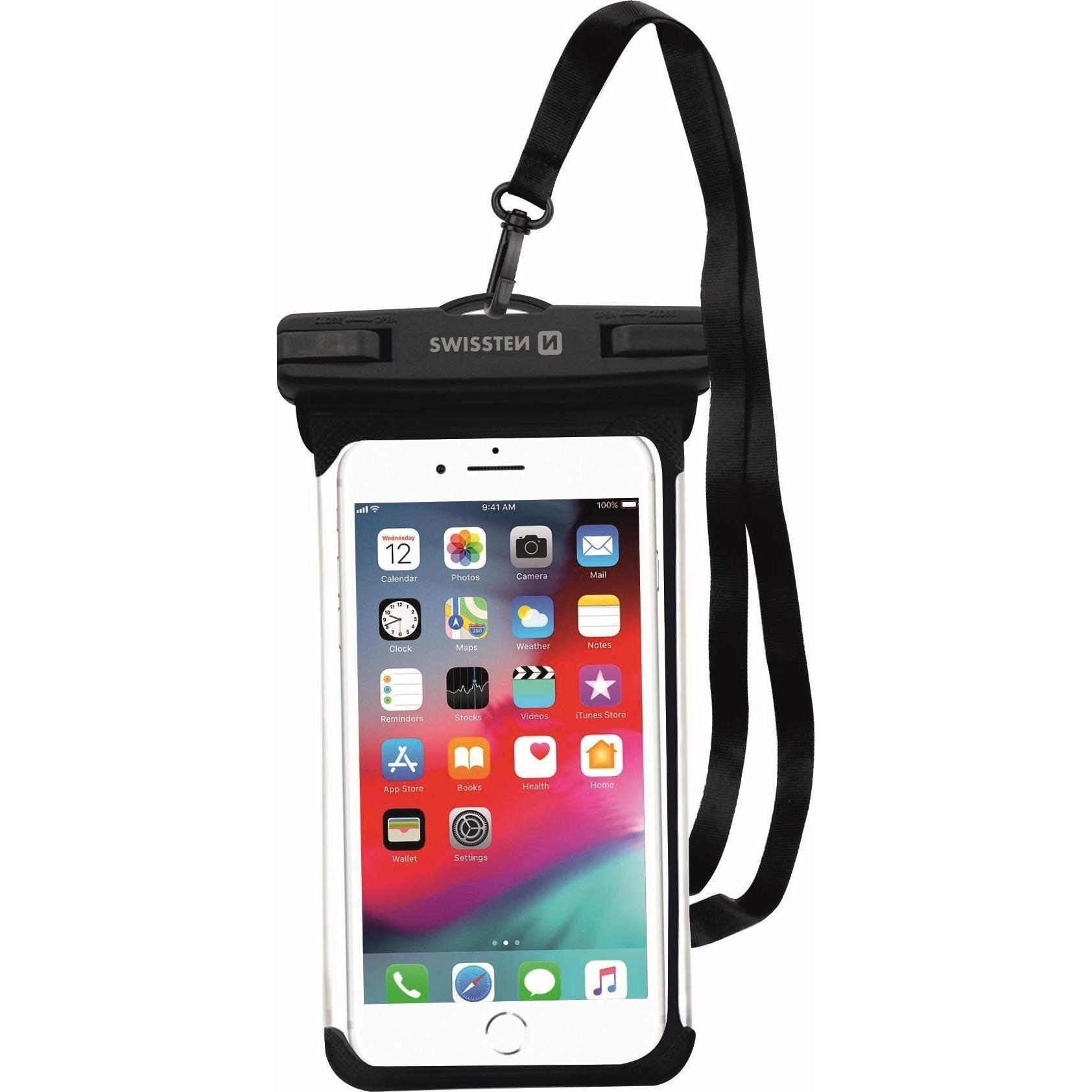 Swissten Waterproof Case (Universal), Smartphone Hülle, Schwarz