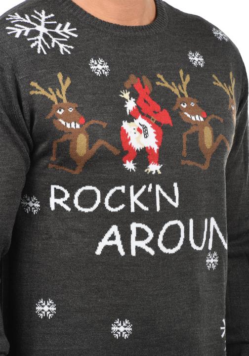 Actual product image Blend Rudolph Men's Christmas Jumper Knit Fun Pullover With Crew Neck (S)
