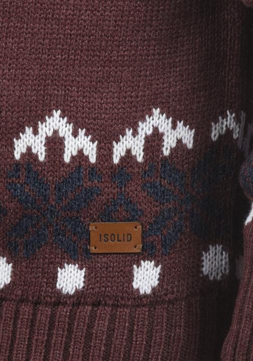 Image du produit Solid Norwin Pull En Grosse Maille À Col Camionneur Pull-Over Pour Homme Avec Col Droit (S)