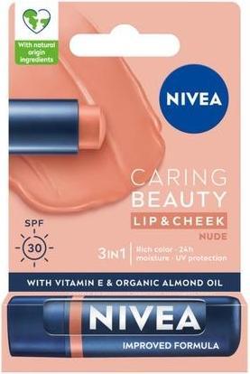 NIVEA Caring Beauty 3in1 Nude Lipstick 4.8g (Nude)