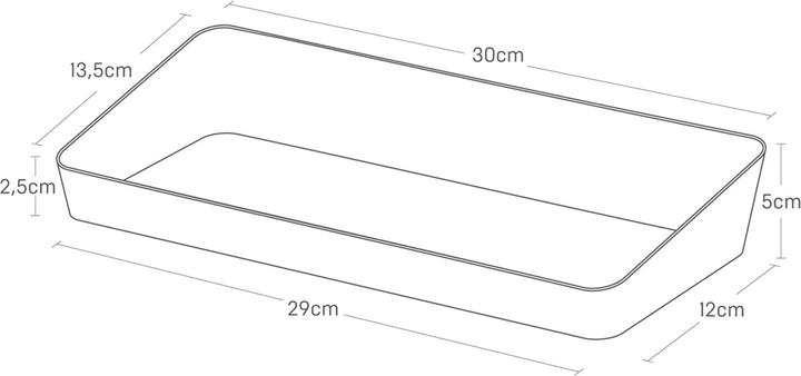 Image du produit Yamazaki Bac de rangement XL TOWER (30 x 13.5 x 5 cm, 510 l)