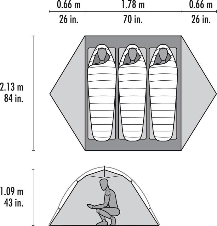 Immagine prodotto Msr Elixir 3 Green (Tenda a cupola, 3.24 kg, 3 persone)