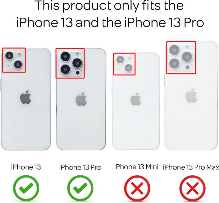 Actual product image Nalia 4x protective glass & 1x template (4 pcs., Apple iPhone 13, Apple iPhone 13 Pro)