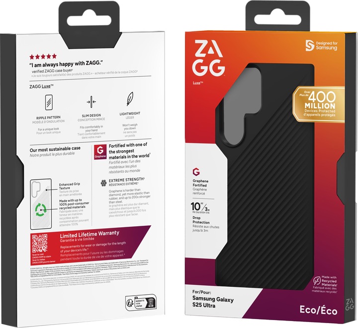 Image du produit Zagg Luxe Graphen Back Cover Schwarz Samsung Galaxy S25 Ultra (Samsung Galaxy S25 Ultra)