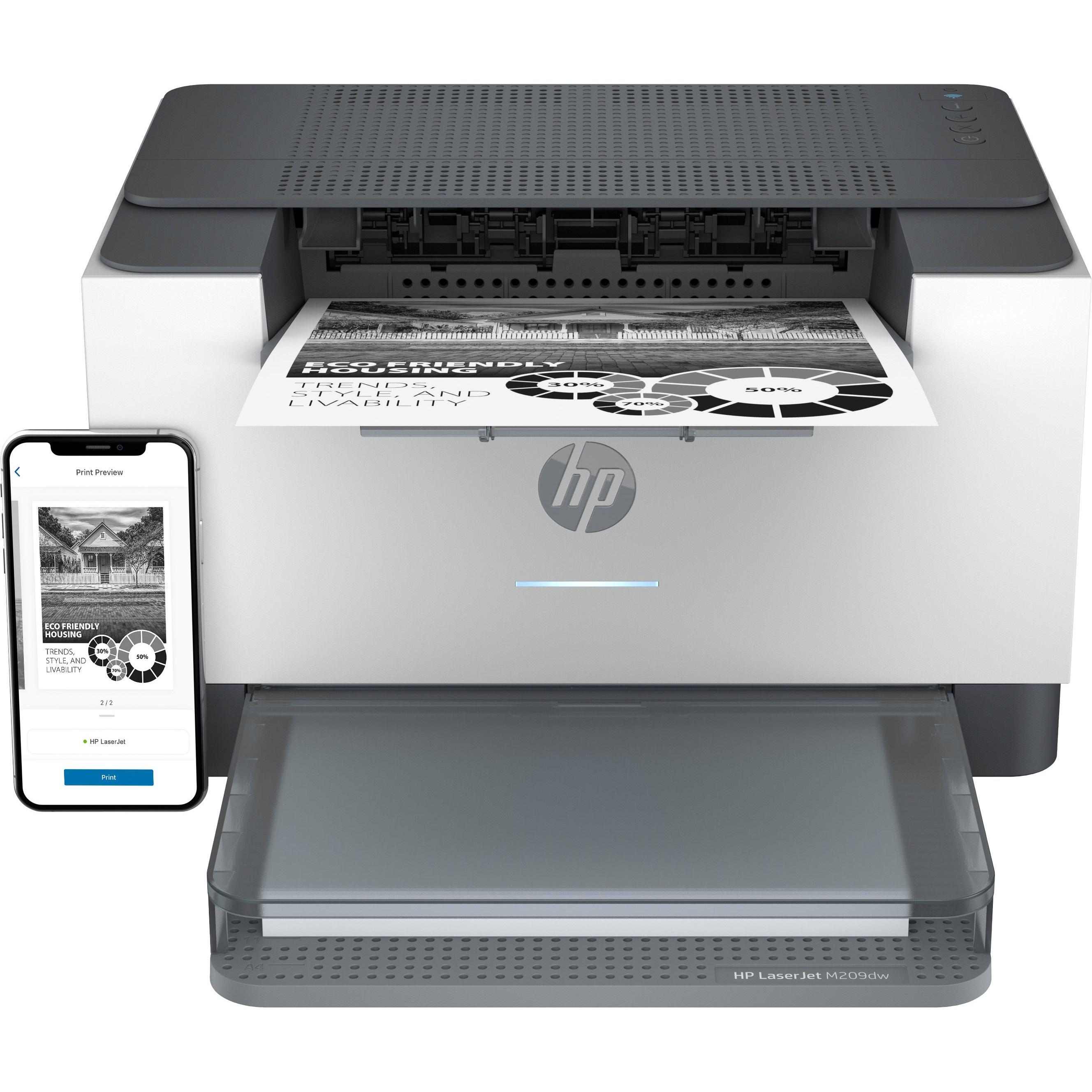 HP LaserJet Pro M209dwe (Laser, Schwarz-Weiss), Drucker, Schwarz