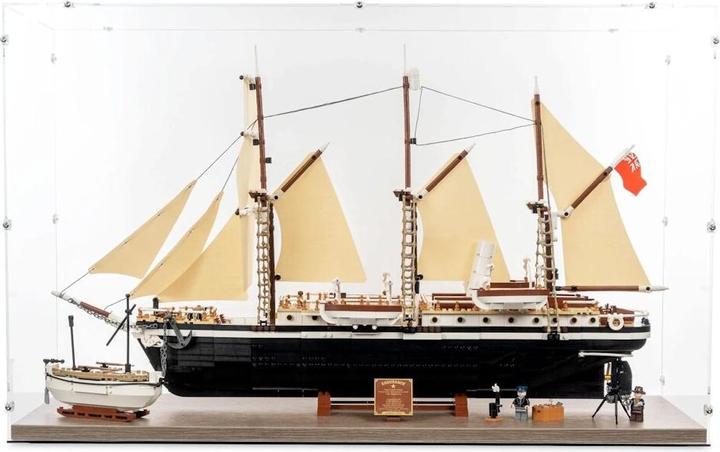 Produktbild iDisplayit Acryl-Display für LEGO® 10335 Die Endurance (Mit Holzoptik Boden)