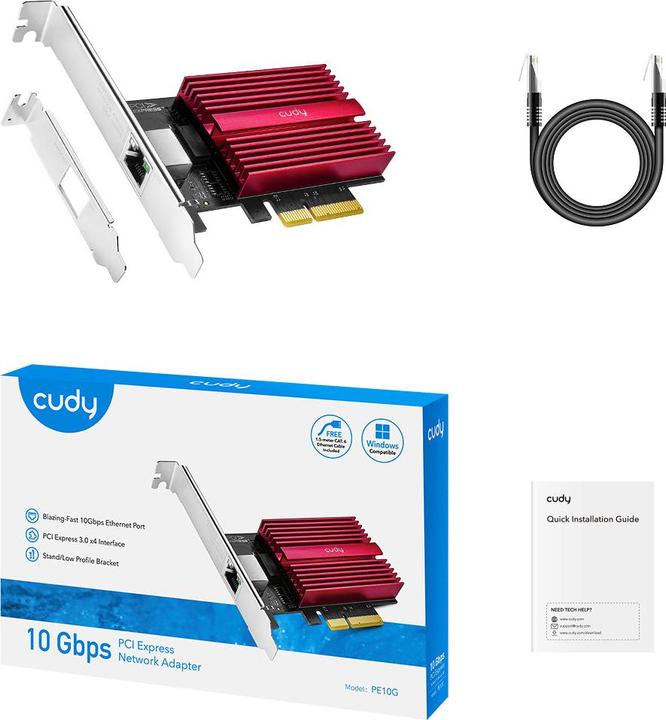 Produktbild Cudy 10G PCI Express Adapter(Marvell AQC113 (Mini PCI Express)