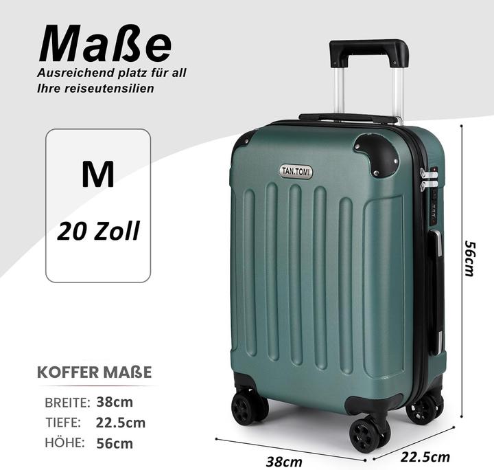 Produktbild Tan.Tomi Handgepäck Hartschalenkoffer mit Zahlenschloss (41 l)