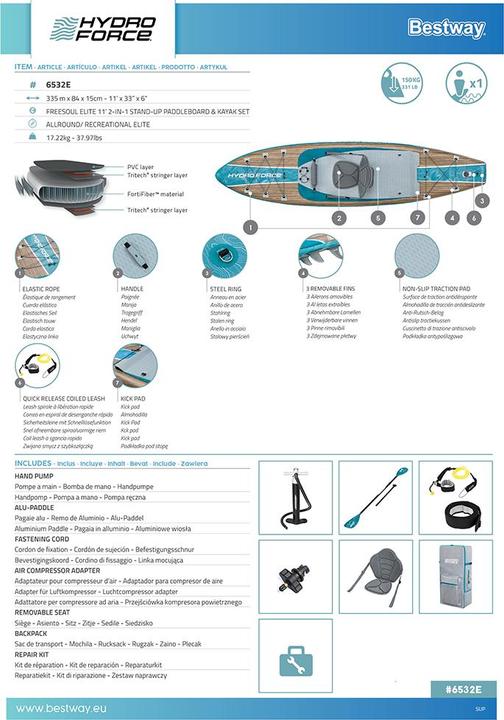 Label énergétique Bestway Hydro Force (11')