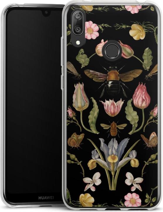 Produktbild DeinDesign Silikon Hülle für Huawei Y7 (2019) Handyhülle Case Smartphone Schutzhülle Biene Blumenkranz Blüte (Huawei Y7 (2019))