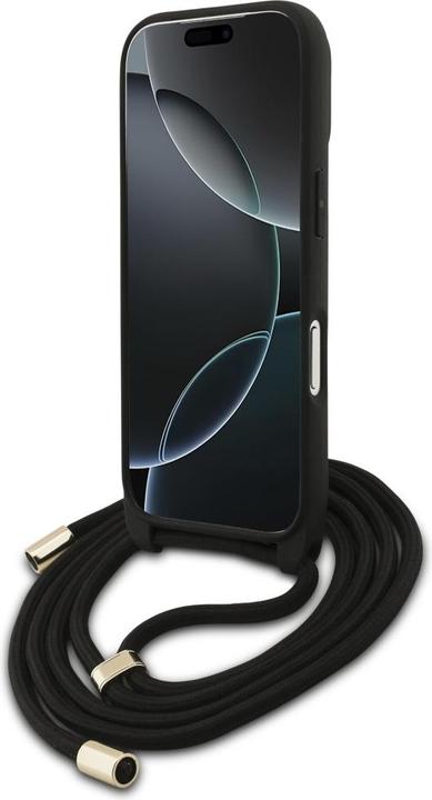 Guess Etui 4G Big Logo Cord Stap Crossbody do iPhone 17 Pro brązowy