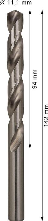 Immagine prodotto Bosch Professional Zubehör Trapano PRO Metal HSS-G, 11,1 x 94 x 142 mm (11,1 mm)