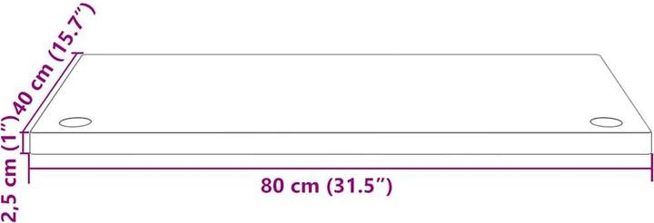 Produktbild VidaXL Schreibtischplatte Weiss 80x40x2,5 cm Massivholz Kiefer (80 x 40 x 2.5 cm)