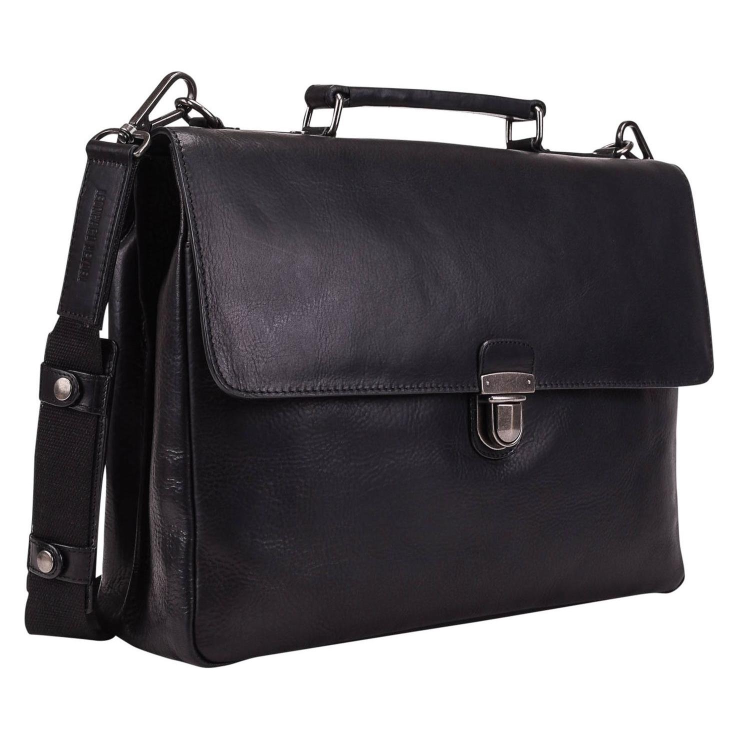 Leonhard Heyden Roma Briefcase 2 Compartments (15.60"), Notebooktasche, Schwarz