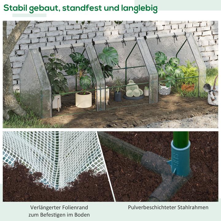 Produktbild Outsunny Folientunnel mit 3 Türen