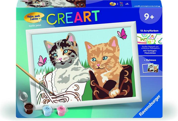 Produktbild Ravensburger CreArt - Malen nach Zahlen 23955 - Kätzchen im Schuh - Kinder ab 9 Jahren