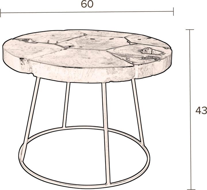 Actual product image Dutchbone Kraton (60 x 60 x 43 cm)
