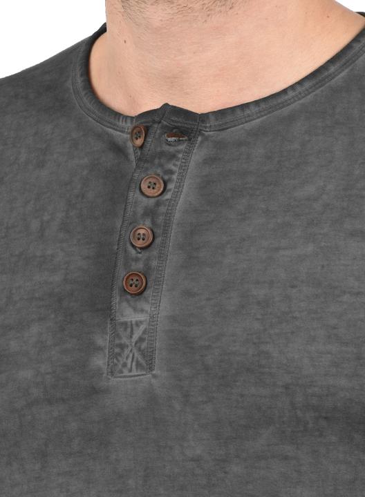 Immagine prodotto Solid Tihn T-Shirt A Maniche Corte Maglietta Da Uomo Con Collo Grandad In Cotone 100% (S)