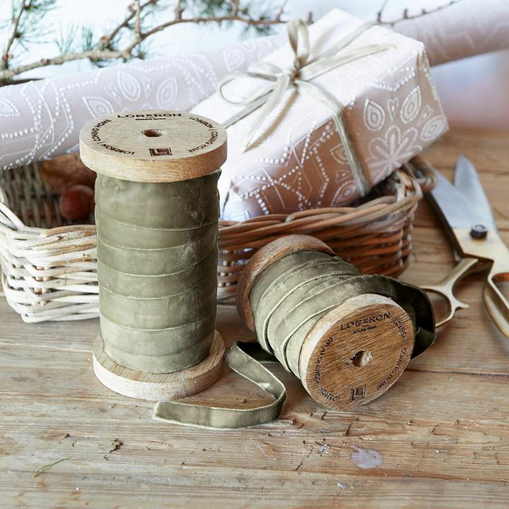 Produktbild Loberon Samtband 2er Set Liandis olivgrün (2x)