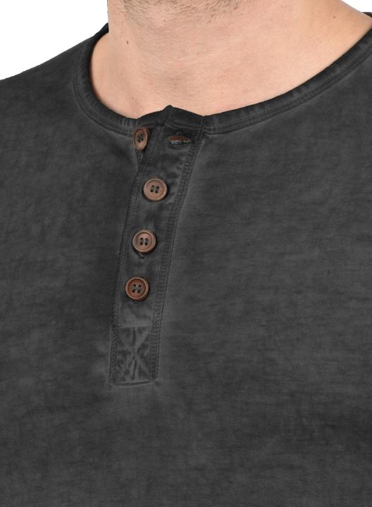 Immagine prodotto Solid Tihn T-Shirt A Maniche Corte Maglietta Da Uomo Con Collo Grandad In Cotone 100% (S)