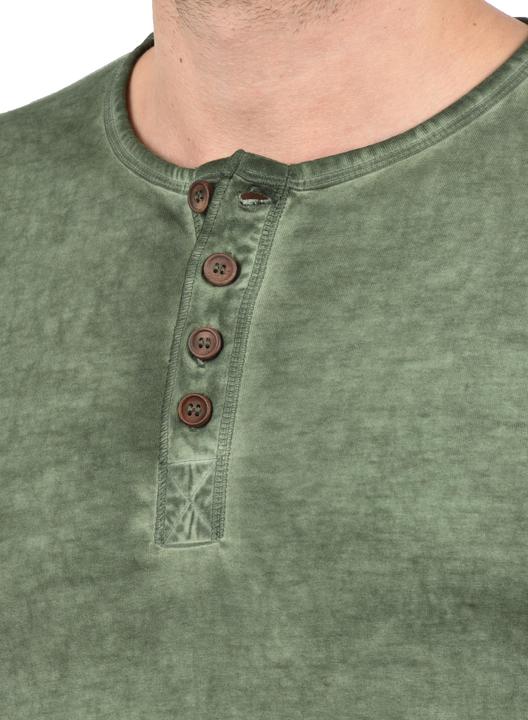 Immagine prodotto Solid Tihn T-Shirt A Maniche Corte Maglietta Da Uomo Con Collo Grandad In Cotone 100% (S)