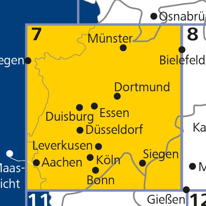 Produktbild Regionalkarte 07 Ruhrgebiet 1:150.000