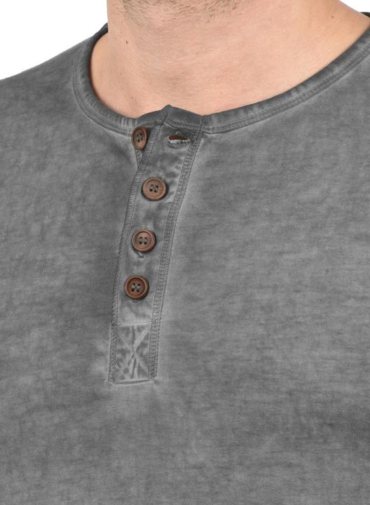 Immagine prodotto Solid Tihn T-Shirt A Maniche Corte Maglietta Da Uomo Con Collo Grandad In Cotone 100% (S)