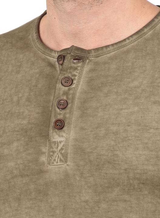 Immagine prodotto Solid Tihn T-Shirt A Maniche Corte Maglietta Da Uomo Con Collo Grandad In Cotone 100% (M)