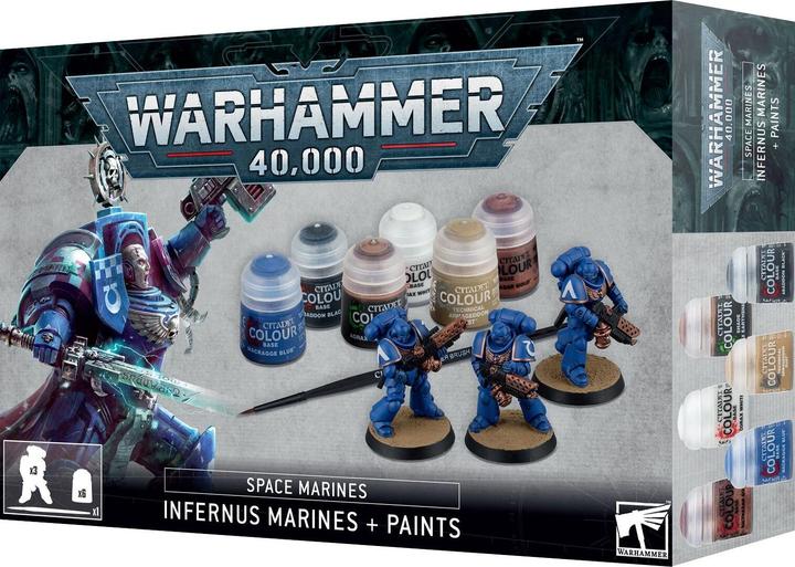 Games Workshop Warhammer 40k - Citadel Space Marines Inferno Paint Set (Kit de peinture infernale) (Matières plastiques)