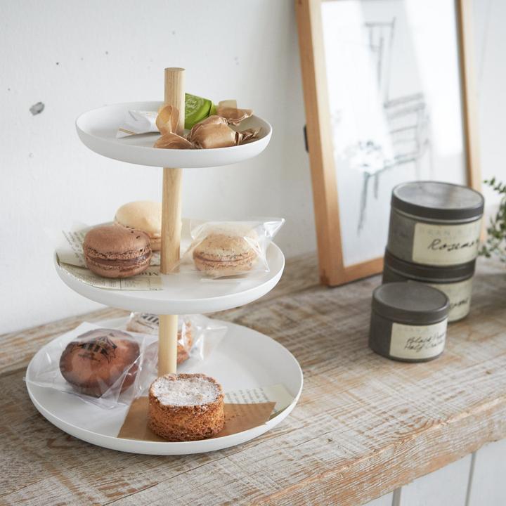 Actual product image Yamazaki 3-tier dessert stand TOSCA