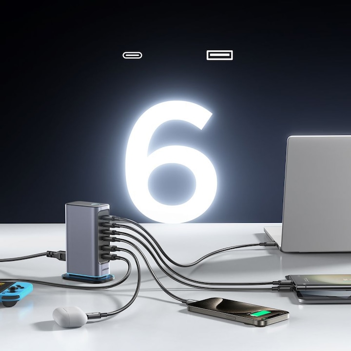Produktbild Joyroom 6 in 1 Multi USB charger (65 W)