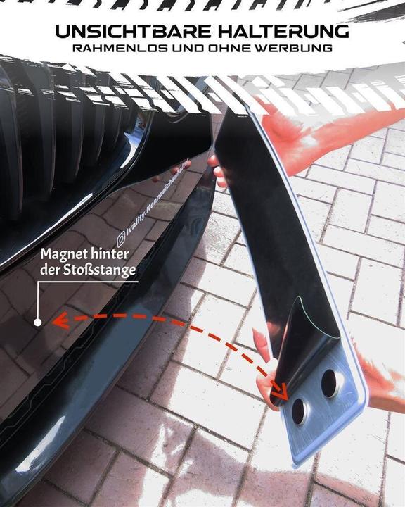 Ivality Magnet-Kennzeichenhalter - Set für 1 Kennzeichen - Clean (Front, Langformat)