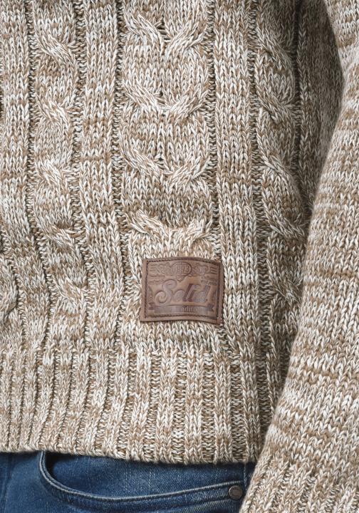Image du produit Solid Philemon Pull En Grosse Maille Pull-Over Tricot Pour Homme Avec Encolure Rond 100% Coton (L)