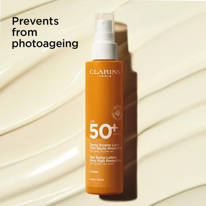 Actual product image Clarins Sun Lotion Spray (Sun lotion, SPF 50+, 150 ml, 203 g)