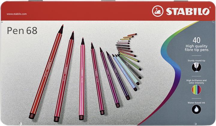 Produktbild STABILO Pen 68 Premium-Filzstift (Mehrfarbig, 40 x)