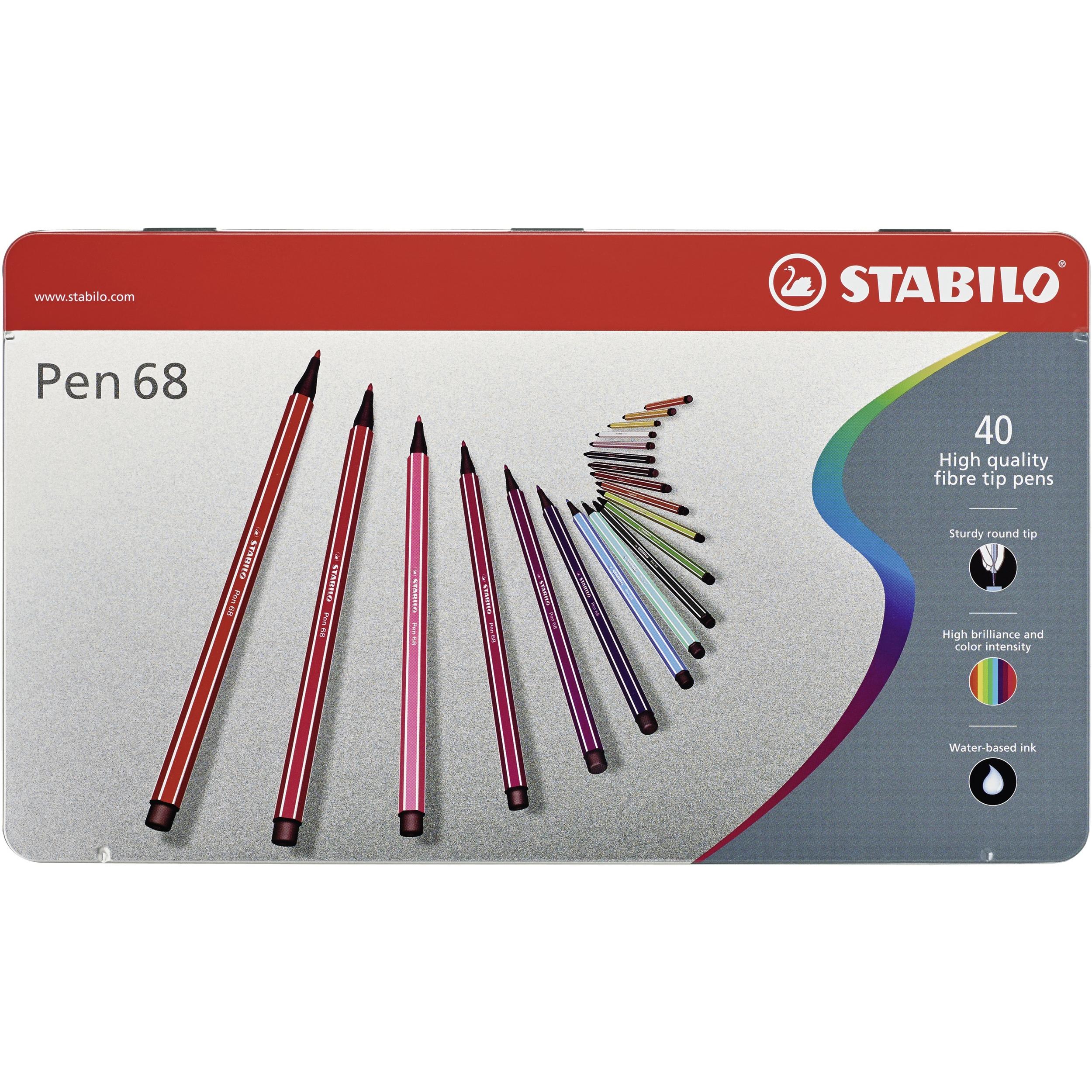 STABILO, Malstifte, Pen 68 Premium-Filzstift (Mehrfarbig, 40 x)