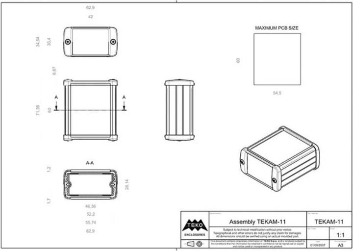Produktbild Auction ALUMINIUMGEHÄUSE - SCHWARZ - 70 x 59.9 x 30.9 mm (Gehäuse)