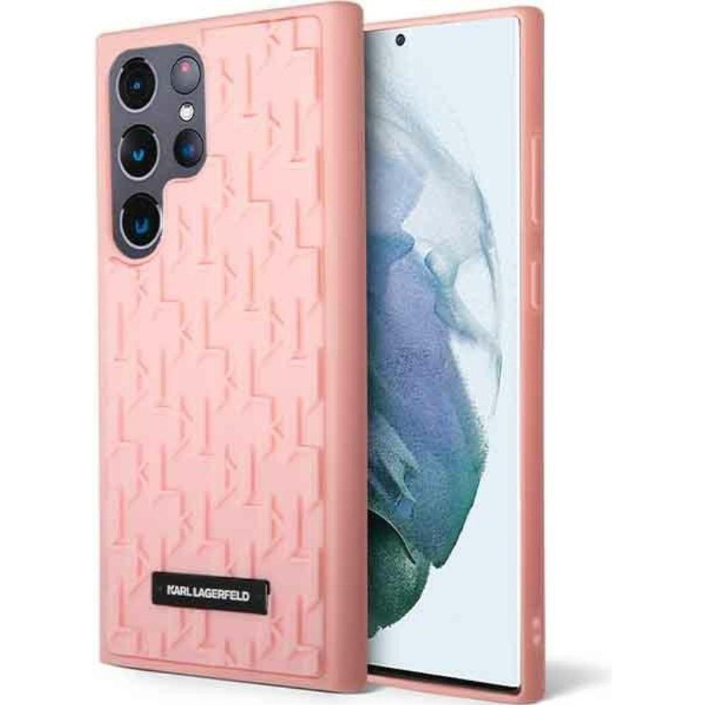 Karl Lagerfeld KLHCS23LRUPKLPP S23 Ultra S918 hardcase pink/pink 3D Monogram (Samsung Galaxy S23 Ultra), Smartphone Hüll...