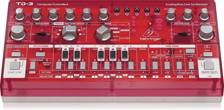 Image du produit Behringer TD-3-SB Syntezator linii basowej czerwony przeźroczysty