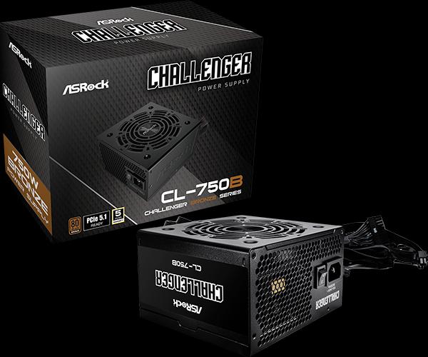 Produktbild AsRock Challenger CL-750B 750W 80+ Bronze PSU (750 W)