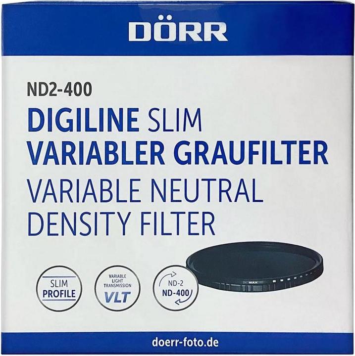 Produktbild Dörr Graufilter Digiline Slim Variabler ND2-400 – 82 mm (82 mm, ND- / Graufilter, 82 mm)