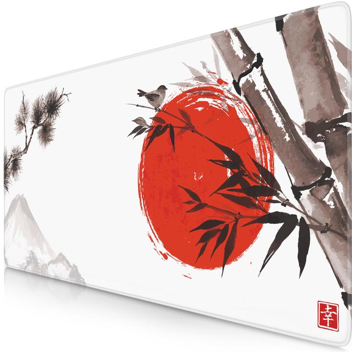 Produktbild Titanwolf Gaming Mauspad, 900 x 400mm XXL Speed Gaming Mausmatte, Mousepad Extragrosse Fläche, Sumi-e Bamboo (XXL)