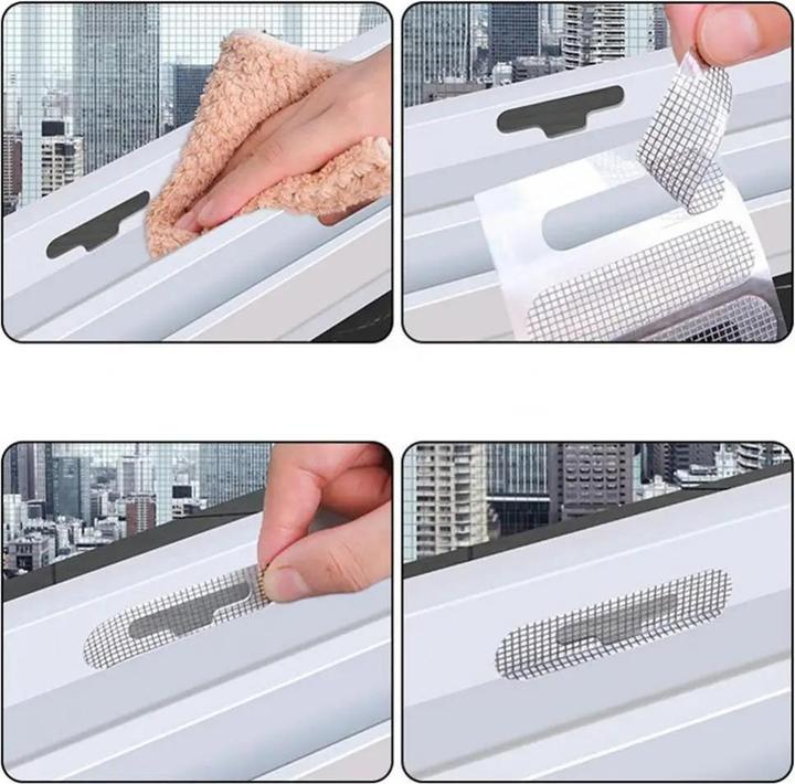 Produktbild Werkstein Selbstklebende Moskito Netz Reparatur 25er Set 60x15mm, Grau