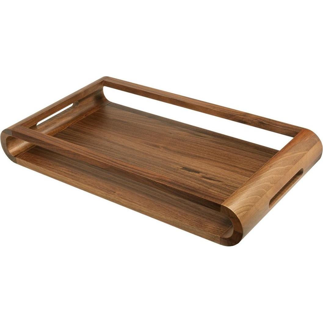 Artelegno, Tablett, Doppelseitiges Tablett aus Nussbaumholz VASD - 49 cm