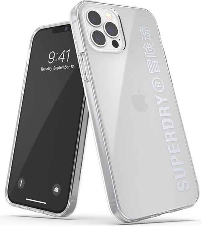 Produktbild Superdry Snap iPhone 12/12 Pro Clear Cas e silver (Apple iPhone 12, Realme 12 Pro+)