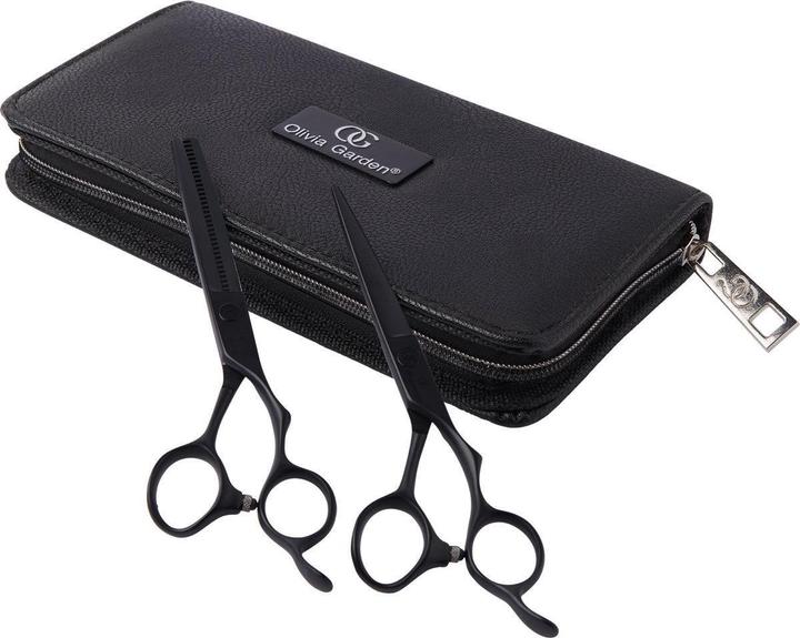 Image du produit Olivia Garden Kit de cisaillement SilkCut Pro Noir mat (14.61 cm)