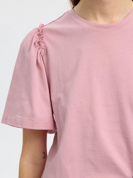 Actual product image Selected Femme Gerüschtes Baumwoll T-Shirt (S)