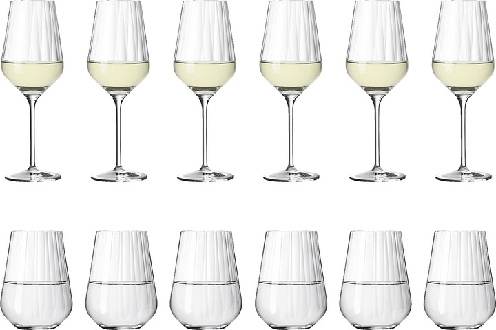 Actual product image Ritzenhoff White Wine & Water Glasses Star Cut (38 cl, 12 Glasses, White wine glasses)